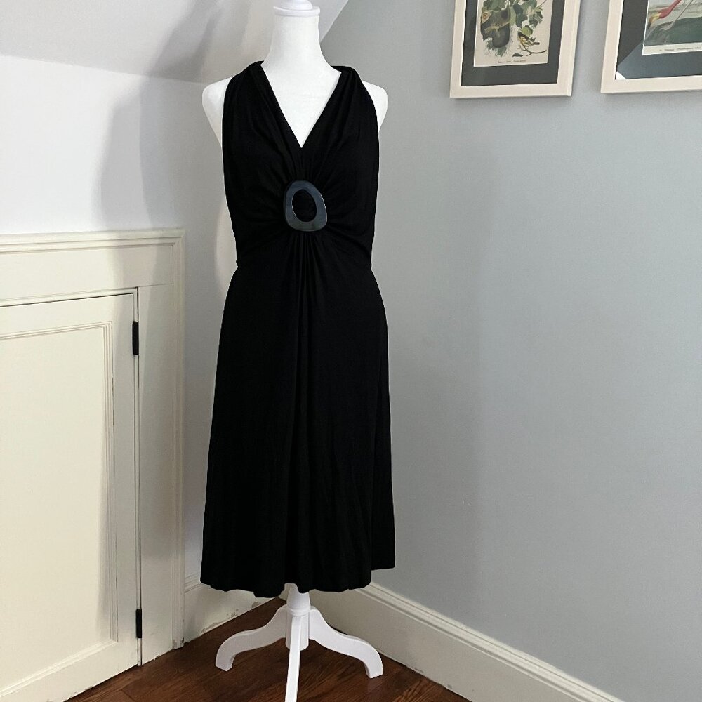 Stills, black halter-neck dress, lined, XS (34/36)